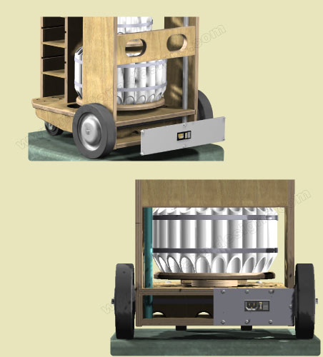 Woodturners Tool Cart Power Distribution