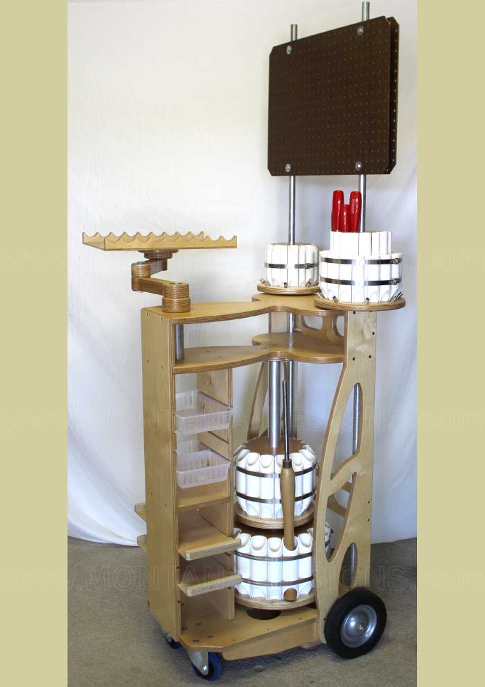 R6 Wood Turners Tool Cart- Left View